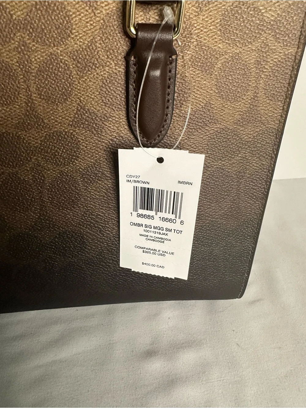 Coach leather brief